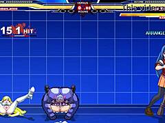 Kuromaru Takes on Arcana Heart in Wild Anime Cumshot Battle