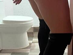 Stepsister Cleaning In Lingerie At Home