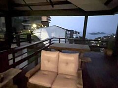 i fucked a young married girl on the balcony outdoors