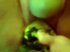 Fucking and gapping with fruit