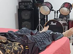 Latino stud masturbates on camera