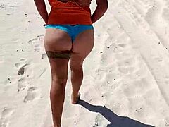 Hot Mexican whore outdoors showoff