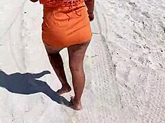 Hot Mexican whore outdoors showoff