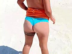 Hot Mexican whore outdoors showoff