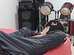 Latino stud masturbates on camera