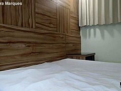 Big-boobed Brazilian in solo show