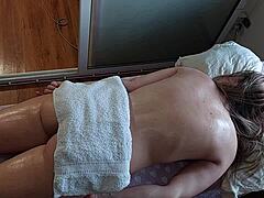 Stepbrother gets oiled up and satisfied