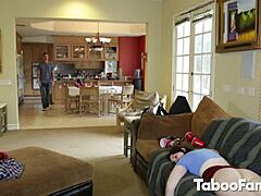 Step-son and step-daughter's secret affair