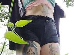 Teen wilds it up outdoors