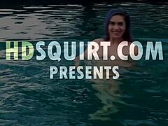 Tattooed vixen enjoys solo sea session
