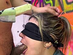 Deepthroating a monster cock homemade
