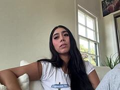 Violet Myers’ big boobs and ass get some action in this BTS video