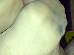 Homemade Nylons Footjob