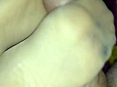 Homemade Nylons Footjob