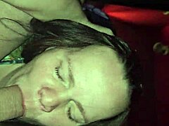 deep throating a massive cock with intense passion