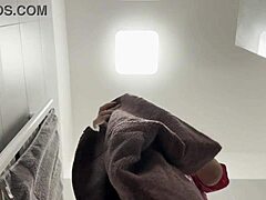 Redhead Strips Bathroom Pussy