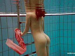 Deniska’s Daring Underwater Naked Teen Tease