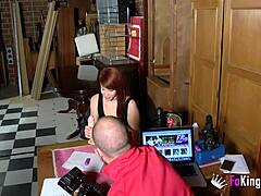 ever seen a shy redhead teen tease at casting?