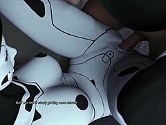 Blonde AI Robot Cumshots
