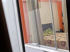neighbor nurse miranda bangs lover with window open