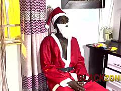 Santa Shocked by Her Naughty Christmas Outfit