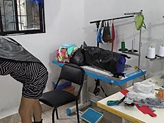 Indian Seamstress Masturbates In Workshop