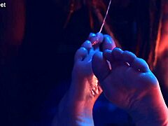 femdom demands foot worship with intense licking and gagging