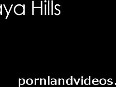 Maya Hills’ Blonde Tease In Red Panties