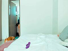Latina girl facefucked hard for webcam fun