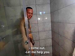 Caught him jerking in shower and joined