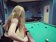 Fucked gorgeous babe on pool table