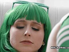 teen rangers teasing orgasm with shared cock