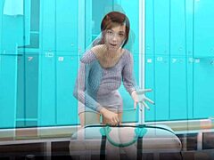 Curvy Cutie Shines at University in 3D