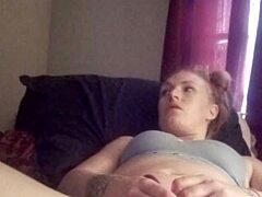 My snow bunny’s pussy gets teased with toys