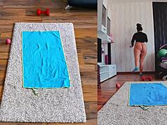 Naughty Naked Workout Tease With Dual Cam