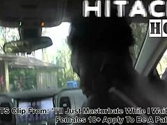 nonnude teen’s teasing car masturbation