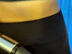 Post-Workout Chick Gets Pussy Licked In Crowded Bathroom