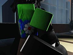 Girl's addiction to massive cock in roblox