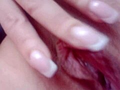 Dominatrix toys with sissy slut in session