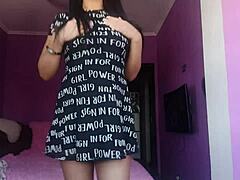 dominatrix toys with her submissive sissy slut