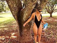 Latina Ass Fucked in Public Showoff
