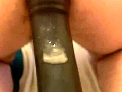 My big dildo stretching me wide open