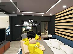 Fucking my best friend inside Roblox for a wild virtual thrill.