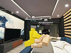 Fucking my best friend inside Roblox for a wild virtual thrill.