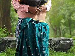 Bhabhi on forest fucking with sexy hairy body in wild outdoor action