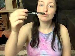 what's up with this pussy play using wild toys on a big clit?