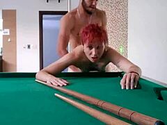 Fucking a Pink-Haired Tattooed Slut at Pool Table