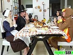 step family gathers for thanksgiving with forbidden taboo group action.