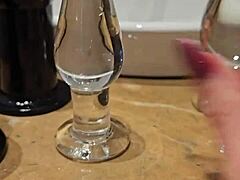 large sextoy stretches redhead slut in solo anal fuck session