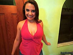 horny amateur girl plays with toys at steamy porn casting interview